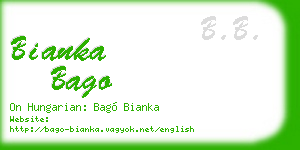 bianka bago business card